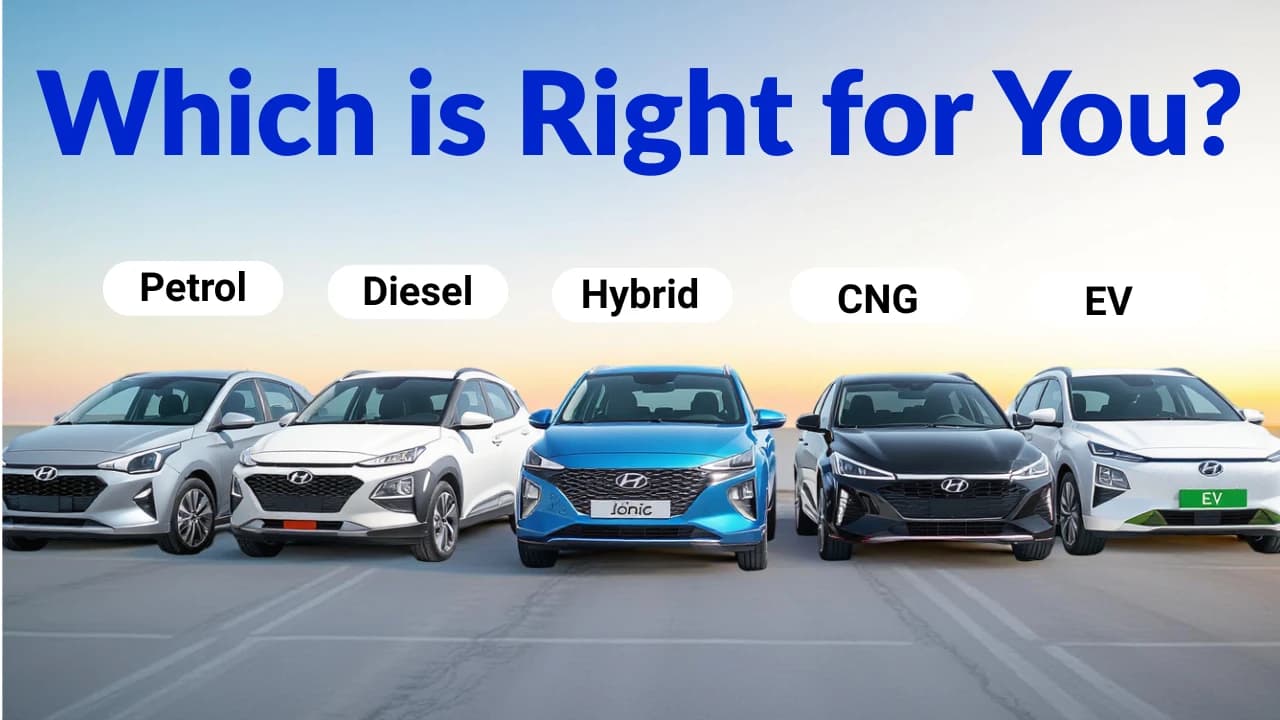 Petrol vs Diesel vs Hybrid vs CNG vs EV - Which is Right for You?